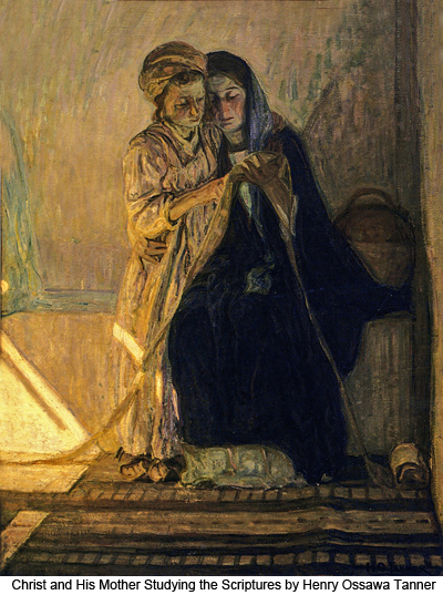 Christ and His Mother Studying the Scriptures by Henry Ossawa Tanner