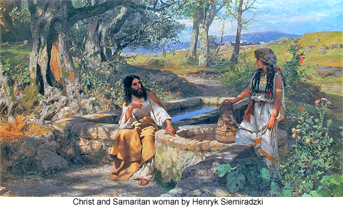 Christ and Samaritan woman by Henryk Siemiradzki
