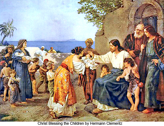 Christ Blessing the Children by Hermann Clementz