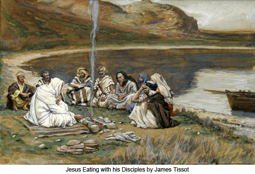 Jesus Eating with his Disciples by James Tissot