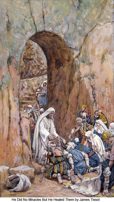 He Laid His Hands Upon the Sick by James Tissot