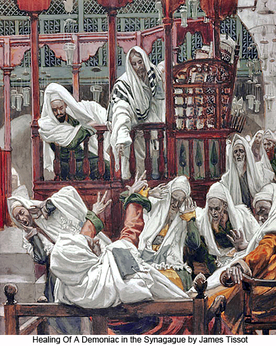 Healing Of A Demoniac in the Synagogue by James Tissot