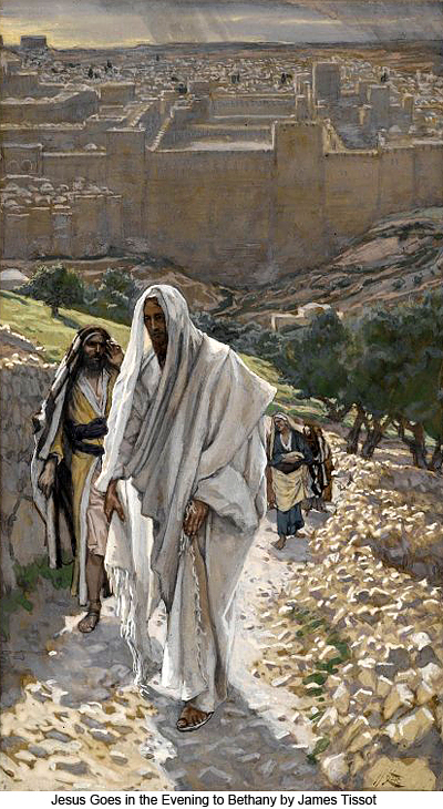 Jesus Goes to Bethany in the Evening by James Tissot
