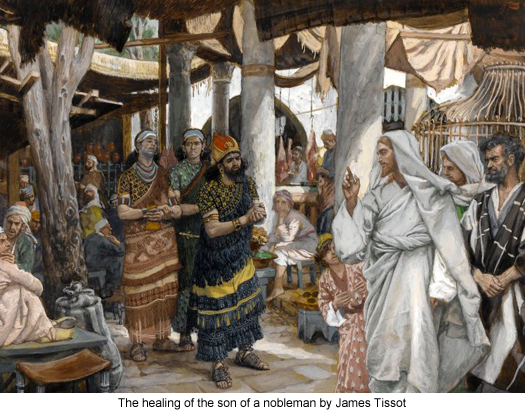 Jesus Heals the Son Of A Nobleman by James Tissot