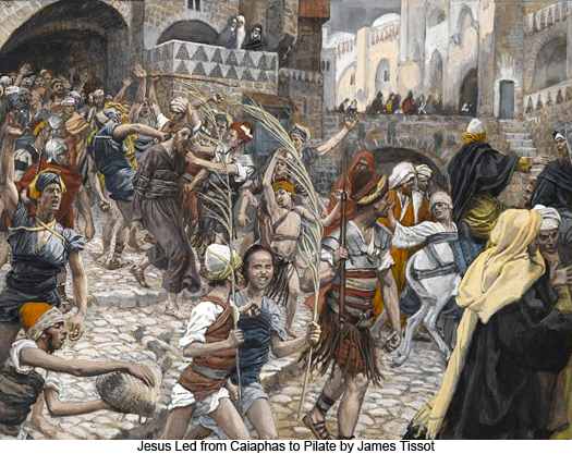 Jesus Led From Caiaphas to Pilate by James Tissot