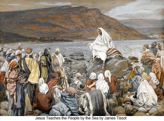 Jesus Teaching by the Seashore by James Tissot