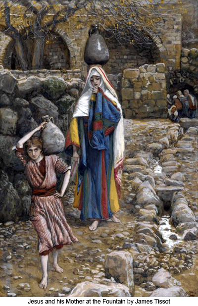 Jesus and His Mother at the Fountain by James Tissot