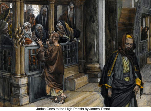 Judas Goes to the High Priests by James Tissot