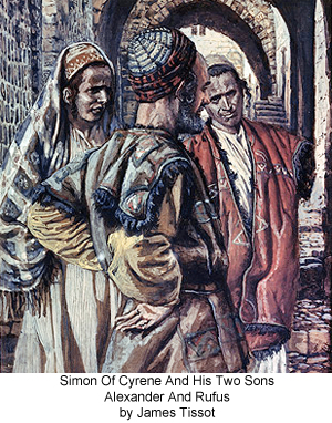 Simon of Cyrene and His Two Sons Alexander and Rufus by James Tissot