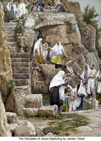 The Disciples of Jesus Baptizing by James Tissot