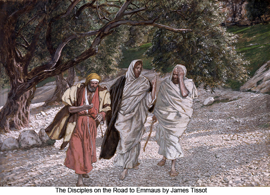 The Disciples on the Road to Emmaus by James Tissot