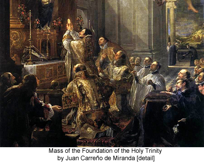 Mass of the Foundation of the Holy Trinity by Juan Carreño de Miranda [detail]