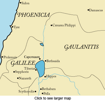 First Century Palestine, Galilee, map