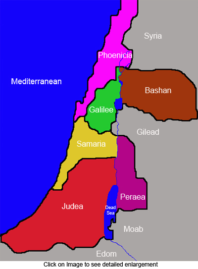 Simple map of Palestine
