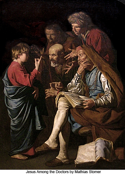Jesus Among the Doctors by Mathias Stomer