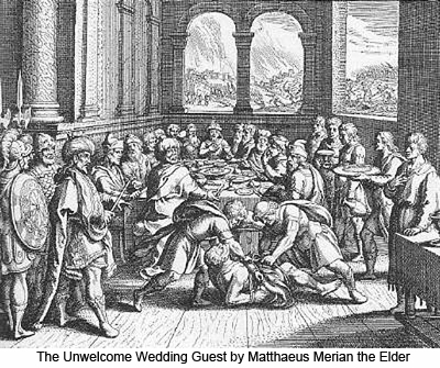 The Unwelcome Wedding Guest by Matthaeus Merian the Elder