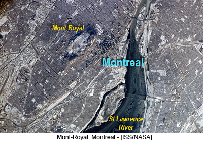 Mont-Royal, Montreal - [ISS/NASA]