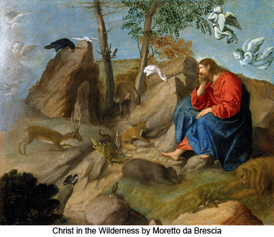 Christ in the Wilderness by Moretto da Brescia