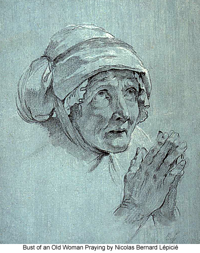 Bust of an Old Woman Praying by Nicolas Bernard Lépicié