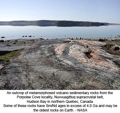 Nuvvuagittuq rock, Hudson Bay, Canada - NASA