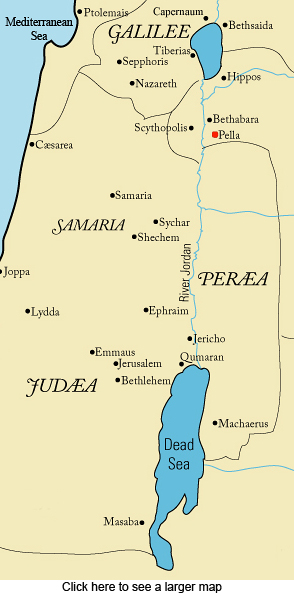 Perea, Judea, Samaria, map
