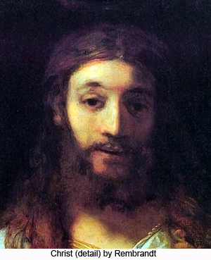 Christ (detail) by Rembrandt