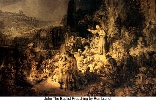 John the Baptist Preaching by Rembrandt