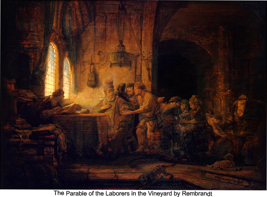 The Parable of the Laborers in the Vineyard by Rembrandt