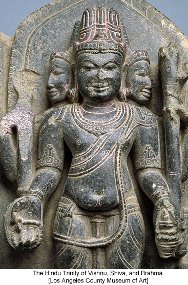 The Hindu Trinity of Vishnu, Shiva, and Brahma [Los Angeles County Museum of Art]