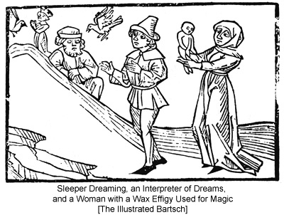 Sleeper Dreaming, an Interpreter of Dreams, and a Woman with a Wax Effigy Used for Magic [The Illustrated Bartsch]