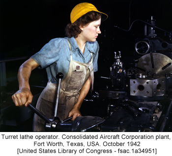 Turret lathe operator - United States Library of Congress fsac.1a34951