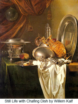 Still Life with Chafing Dish by Willem Kalf