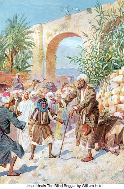 Jesus Heals the Blind Beggar by William Hole