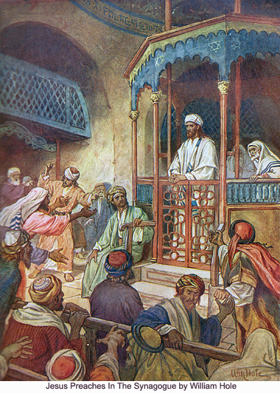 Jesus Preaches In The Synagogue by William Hole