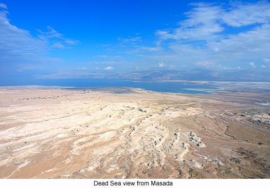 Dead Sea view from Masada, photograph