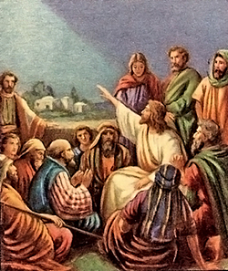 Jesus teaching about the kingdom