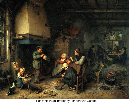 Peasants in an Interior by Adriaen van Ostade