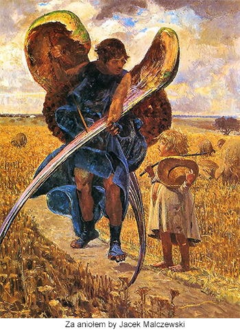 Za aniolem by Jacek Malczewski