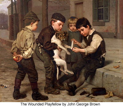 The Wounded Playfellow by John George Brown