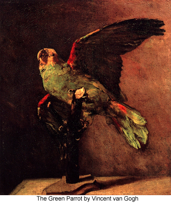 The Green Parrot by Vincent van Gogh