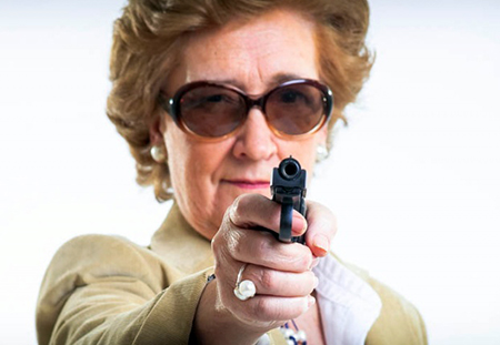 old woman with a gun